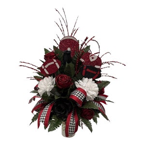 Football 360-Degree All-Around  Flower - Cemetery Flowers~Cemetery Styrofoam Vase Insert~Cemetery Vase Arrangement~