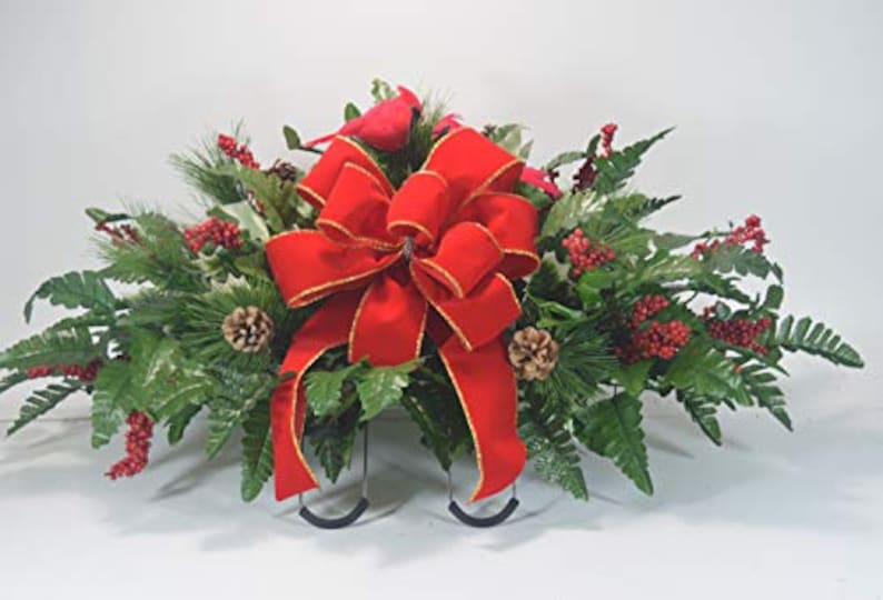 Handmade Christmas Cemetery Saddle Fall Cemetery Flower Etsy