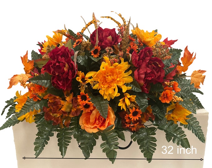 Fall Autumn Cemetery Flowers Cemetery Decoration flower for Cemetery