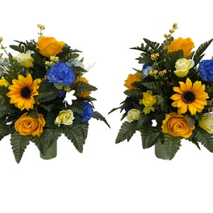 2 pieces Set 360 Degree All Around Vase Flower - Cemetery Flowers~Cemetery Styrofoam Vase Insert~Cemetery Vase Arrangement~Graveside Flowers