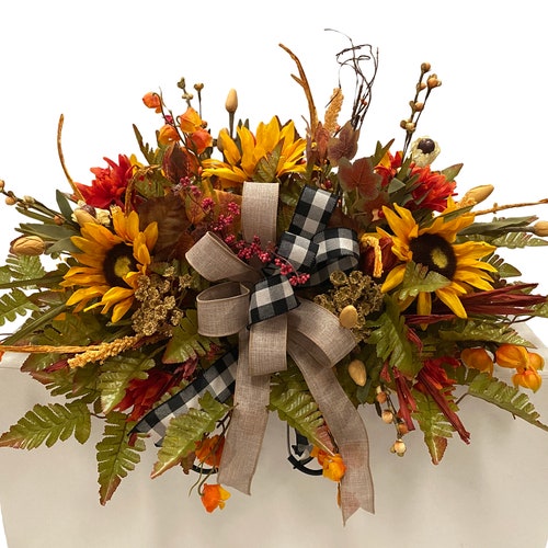 Autumn Mix Cemetery Saddle Fall Cemetery Flowers Cemetery Etsy