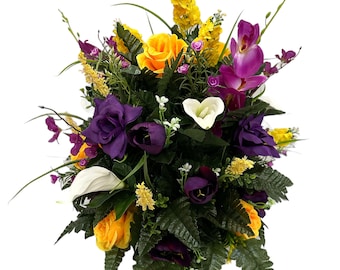 360 degree All around Spring Vase Flower - Cemetery Flowers -Cemetery Vase Insert~Cemetery Vase Arrangement~Graveside Flowers