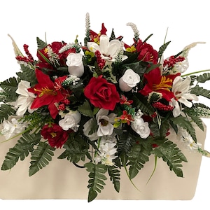 Christmas Cemetery Saddle - Fall Cemetery Flowers - Cemetery Decoration -Cemetery saddle
