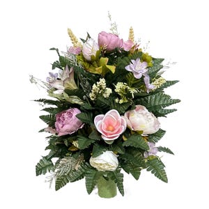 360 degree All around Spring  Vase Flower - Cemetery Flowers -Cemetery Vase Insert~Cemetery Vase Arrangement~Graveside Flowers