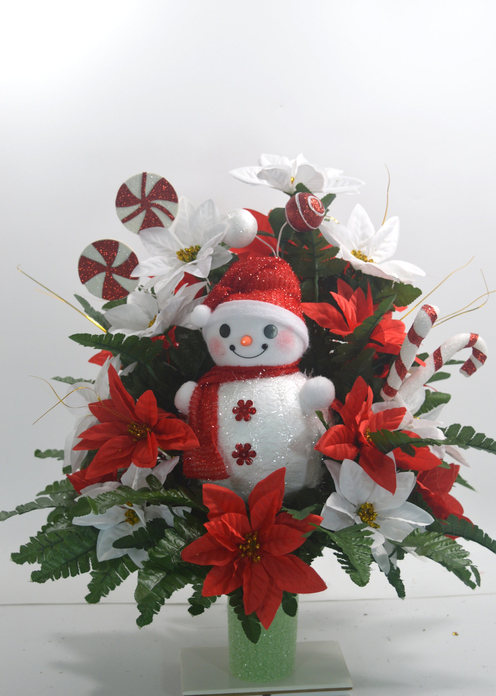 Christmas Cemetery Vase Flower Cemetery Flowerscemetery Etsy