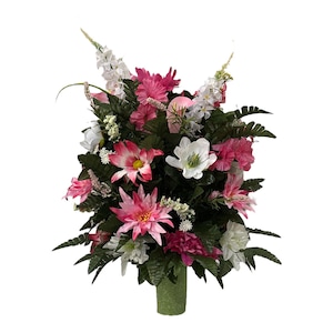 360 Degree, All Around Handmade Cemetery Vase Flower - Cemetery Flowers-Cemetery Styrofoam Vase Insert-Graveside Flowers