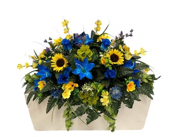 Cemetery Saddle - Spring Cemetery Flowers - Cemetery Decoration -Flower for Cemetery-Grave Site flower-Headstone Flower