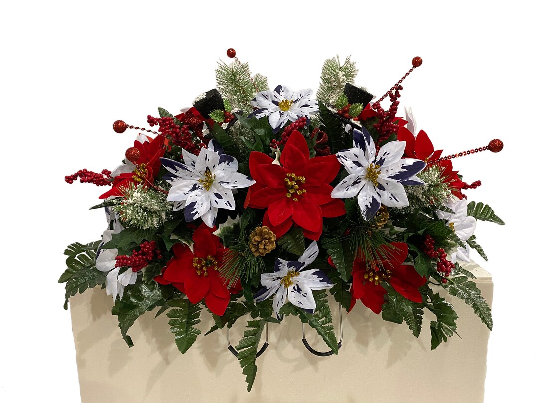 Christmas Cemetery Saddle Fall Cemetery Flowers Cemetery Decoration