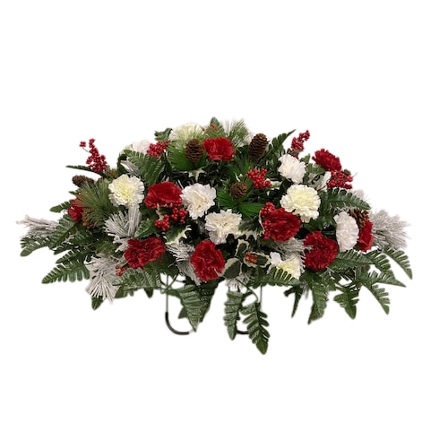 Christmas Cemetery Saddle Fall Cemetery Flowers Cemetery Etsy