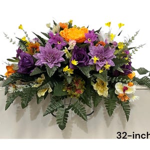 Sunflower Spring Cemetery Flowers  -Flower for Cemetery-Grave Site flower-Headstone Flower-Easter Cemetery Saddle