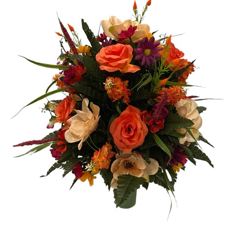 Fall Autumn Cemetery Flowers Cemetery Decoration flower for Etsy