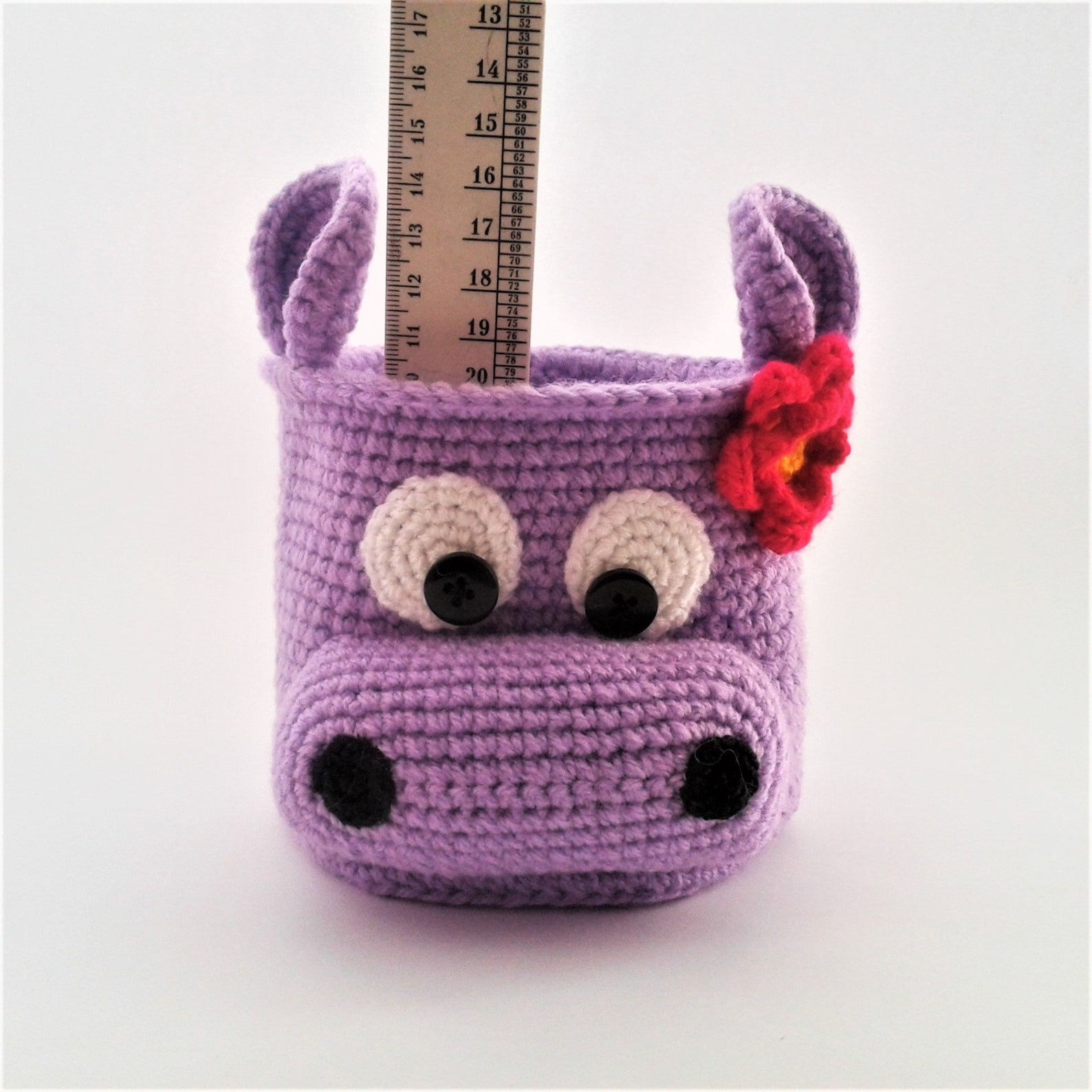 Crochet storage basket Animal basket for nursery Kids desk Etsy