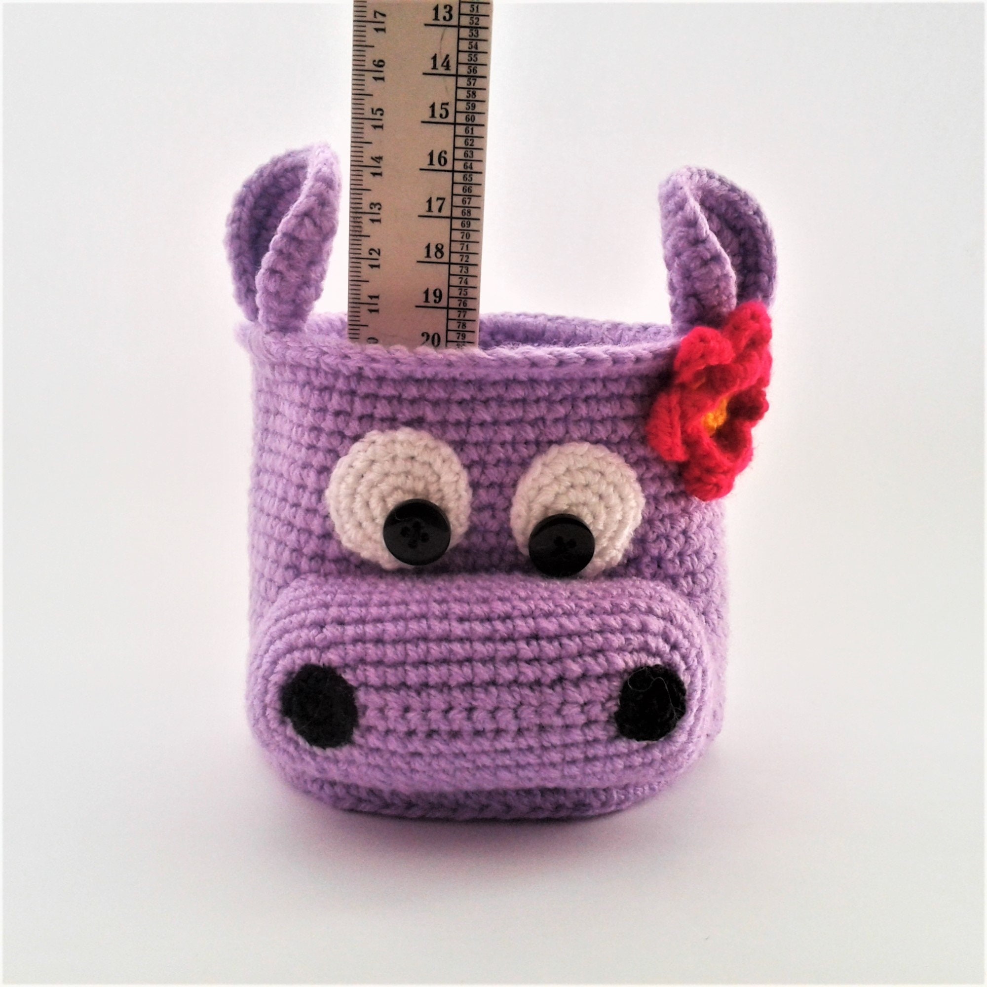 Crochet storage basket Animal basket for nursery Kids desk Etsy