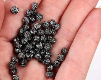 Raw Black Diamond Pieces, Conflict-Free, 3-4mm Rough Undrilled