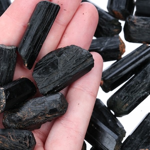 Black Tourmaline Pieces, Raw Black Tourmaline, Rough Black Tourmaline Crystal, Raw Crystal Bar, Blacktourmaline001