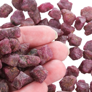 Raw Ruby Pieces, Genuine Rough Uncut, July Birthstone, Healing Crystal, MRuby001
