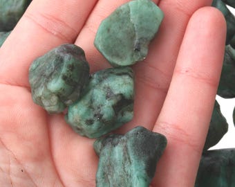 Raw Emerald Pieces, Rough Emerald, Genuine Emerald Crystal, May Birthstone, Healing Crystal, Bulk Raw Gemstone, LEmerald001