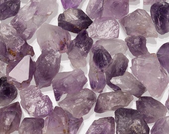 Medium Raw Amethyst Pieces, Uncut Amethyst Purple Rough Gemstones, February Birthstone, Natural Amethyst Crystals, Brazil Amethyst Points