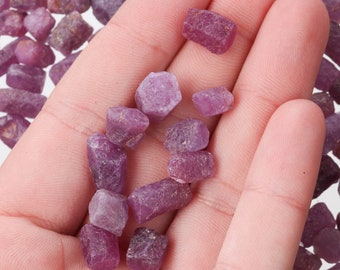 Small Raw Ruby Pieces, Rough Ruby, Genuine Uncut Ruby Crystal, July Birthstone, Healing Crystal, Bulk Raw Gemstone, Ruby003