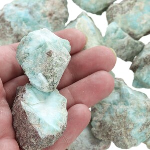 Medium Raw Larimar Pieces, Rough Larimar, Genuine Larimar Crystal, Healing Crystal, Bulk Raw Gemstone, LLarimarchunk001