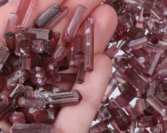 Pink Tourmaline Pieces, Raw Pink Tourmaline, Bulk Rough Pink Tourmalines, Tourmaline Crystal, Raw Crystal Bar, Pink PTSCOOP001
