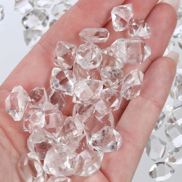 Raw "Herkimer Diamond" Quartz, Bulk Raw Quartz Pieces, Pakistani Rough Crystal Points, Herkimer Crystals, Rough Quartz Crystals, SMLHERK001