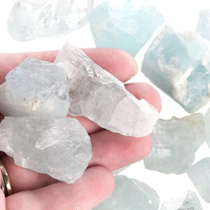 Medium Raw Aquamarine Pieces, Rough Aquamarine Uncut, Aquamarine Crystals,  March Birthstone, Rough Gemstones, Raw Gemstones, CAqua002