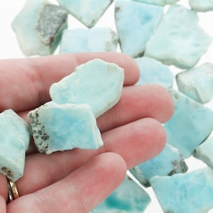 Raw Larimar Pieces, Rough Larimar, Genuine Larimar Crystal, Healing Crystal, Bulk Raw Gemstone, FLarimar001