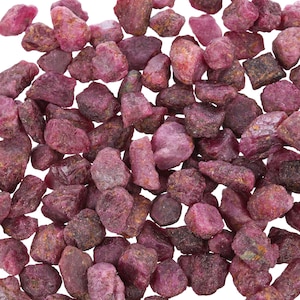 Raw Ruby Pieces, Rough Ruby, Genuine Uncut Ruby Crystal, July Birthstone, Healing Crystal, Bulk Raw Gemstone, MRuby001