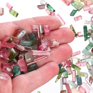 Mixed Watermelon Tourmaline, Raw Watermelon Tourmaline, Rough Watermelon Tourmaline, Paprok Mine, Raw Tourmaline Crystal, MixedTour001