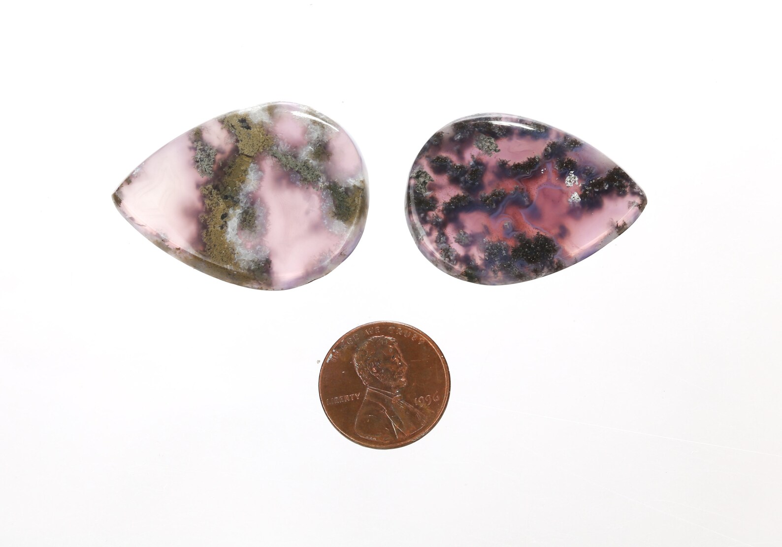 Smooth Pink Moss Agate Pieces Natural Moss Agate Bulk Moss | Etsy