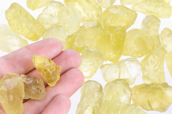 Large Lemon Quartz Pieces, Raw Lemon Quartz Shards, Rough Lemon Quartz Points, Genuine Uncut Crystals, Healing Crystals, LLemonQuartz001
