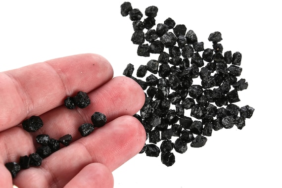 Tiny Black Tourmaline Pieces, Raw Black Tourmaline, Rough Black Tourmaline Crystal, Raw Crystal Bar, SSBtour001
