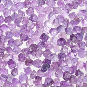 Mini Raw Amethyst Pieces: Uncut Purple Gemstones, February Birthstone