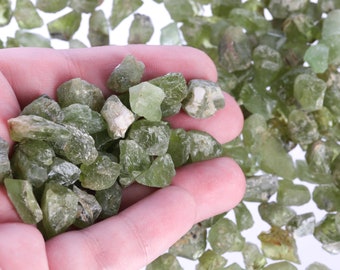 Small Raw Peridot Pieces, Rough Natural Peridot, Peridot Chips, Undrilled Peridot, August Birthstone, Bulk Peridot Crystal, Rawperidot711