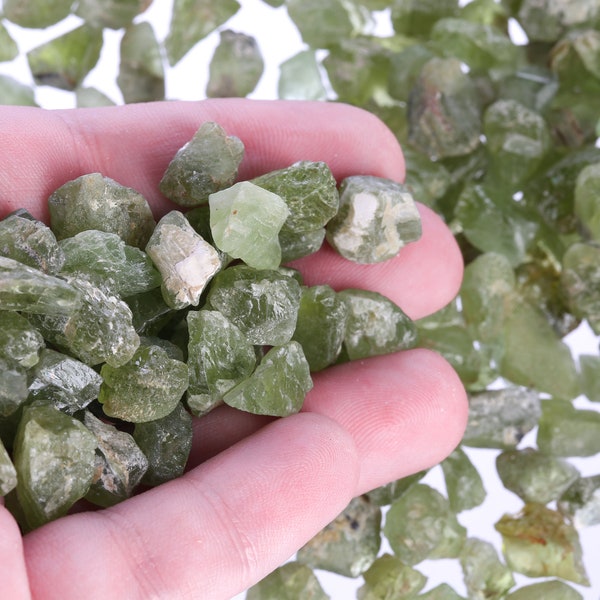 Small Raw Peridot Pieces, Rough Natural Peridot, Peridot Chips, Undrilled Peridot, August Birthstone, Bulk Peridot Crystal, Rawperidot711