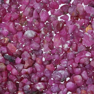 Raw Ruby Pieces, Rough Ruby, Genuine Uncut Ruby Crystal, July Birthstone, Healing Crystal, Jegdalek Ruby,  Bulk Raw Gemstone, ER004