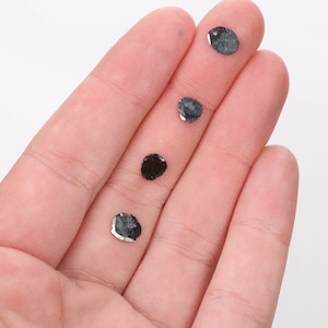 Raw Black Diamond Slices, Conflict Free Diamonds, Rough Natural Black Diamond, Diamond Chips, April Birthstone, Undrilled Diamond Crystals