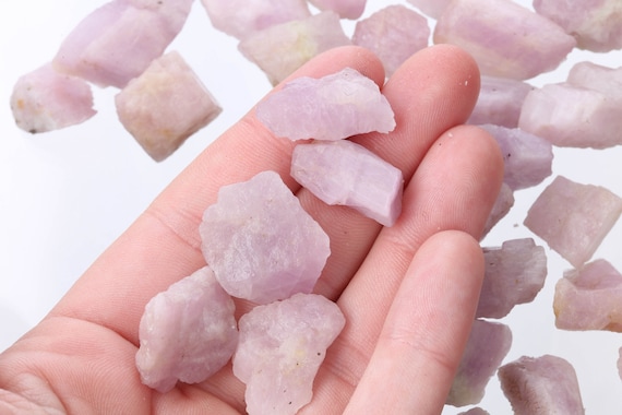 Pink Raw Kunzite Pieces, Rough Kunzite, Kunzite Crystal, RoughKunzite