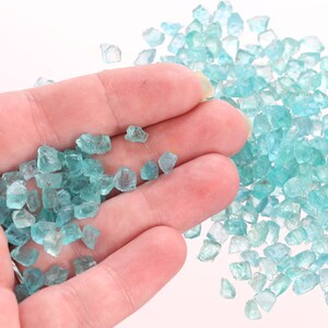 Tiny Raw Blue Apatite Pieces, Rough Natural Apatite, Apatite Chips, Undrilled Apatite, Bulk Apatite Crystal, SApatite001
