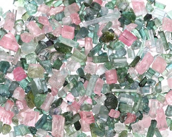 Mixed Pink and Green Tourmaline, Raw Tourmaline, Rough Tourmaline, Paprok Mine, Raw Tourmaline Crystal, MixedTour004
