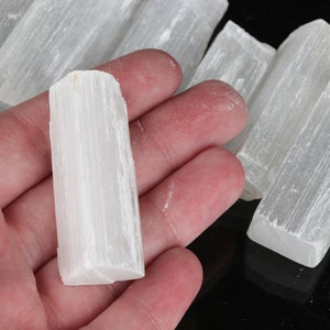 Medium Raw Selenite Sticks, Rough Selenite, Bulk Raw Gemstones, Raw Selenite Crystal, SeleniteSticks001