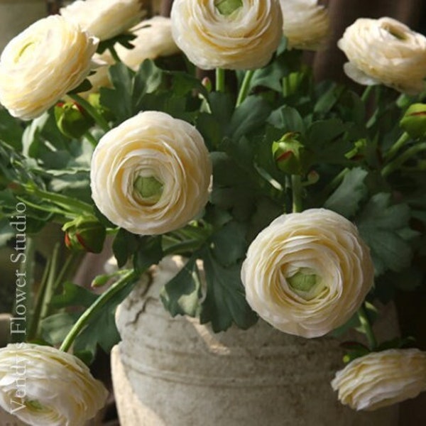 Ranunculus Artificial Flowers, Real Touch Faux Ranunculus, Handmade/Wedding/Home/Kitchen Decors, DIY Bouquet/ Florals/Centerpices, Gifts