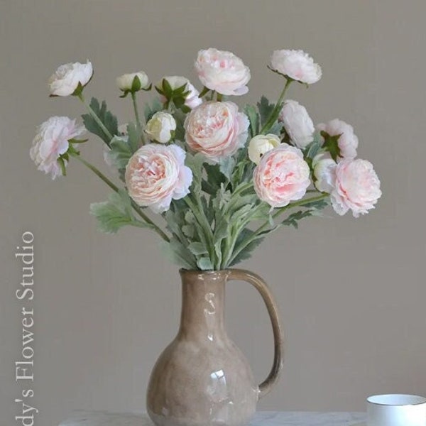 Ranunculus Rose Artifical flower, Fake Ranunculus, Silk Ranunculus, Artificial flowers