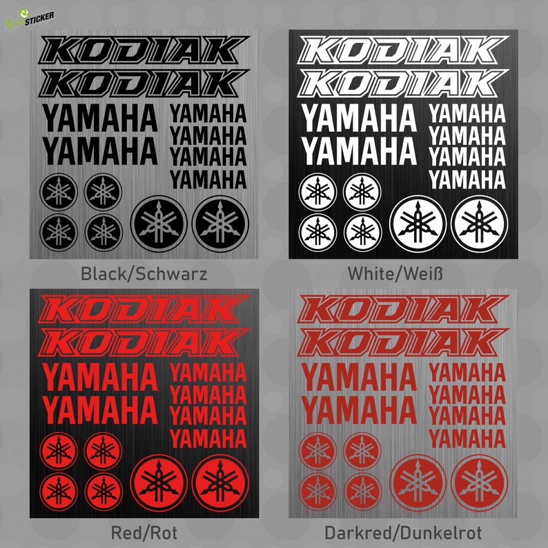Red Gas Tank Graphics Decal For Yamaha Kodiak 400/450 4x4 – ATV Sticker
