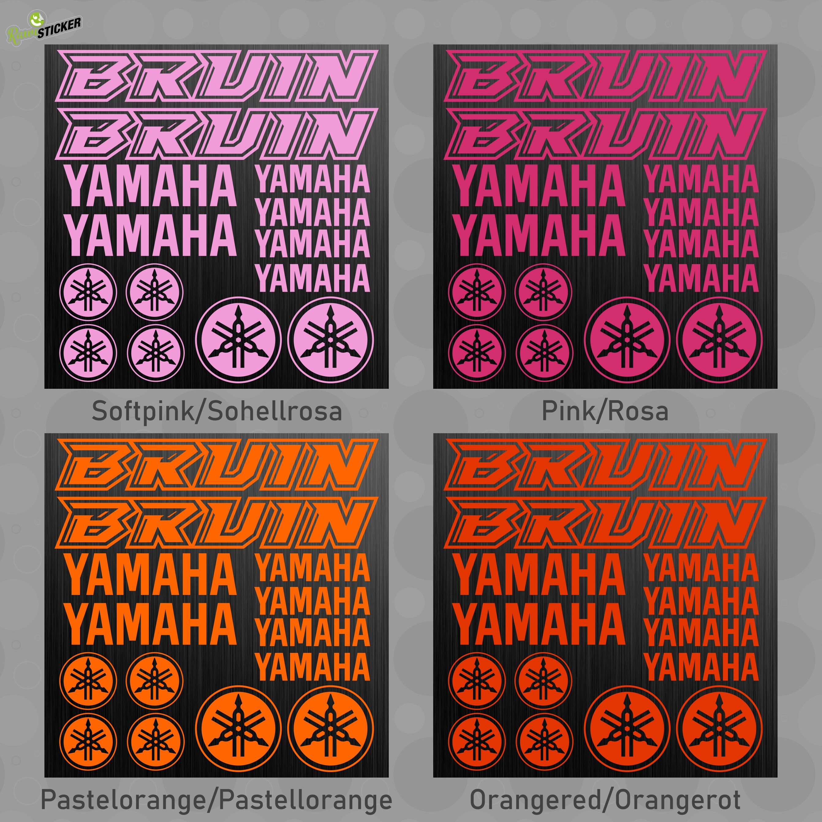 2EXTREME 2 x Yamaha motorsticker 32 cm - zwart - autosticker