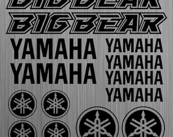 YAMAHA BIGBEAR Sticker Sticker Quad Decal ATV 14pcs Pieces