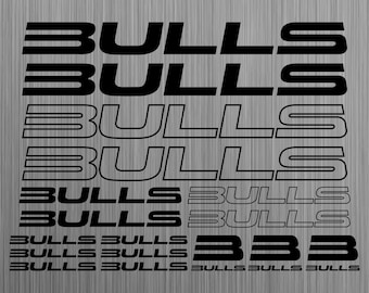 BULLS aufkleber sticker fahrrad bike mtb bmx road decal 17 Stücke Piecess