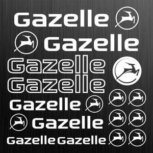 Gazelle aufkleber autocollant autocollant fahrrad vélo 15 Stücke Pièces