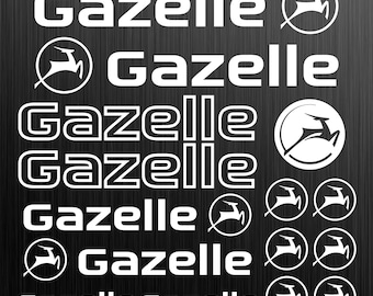 Gazelle aufkleber sticker decal fahrrad bike 15 Stücke Pieces